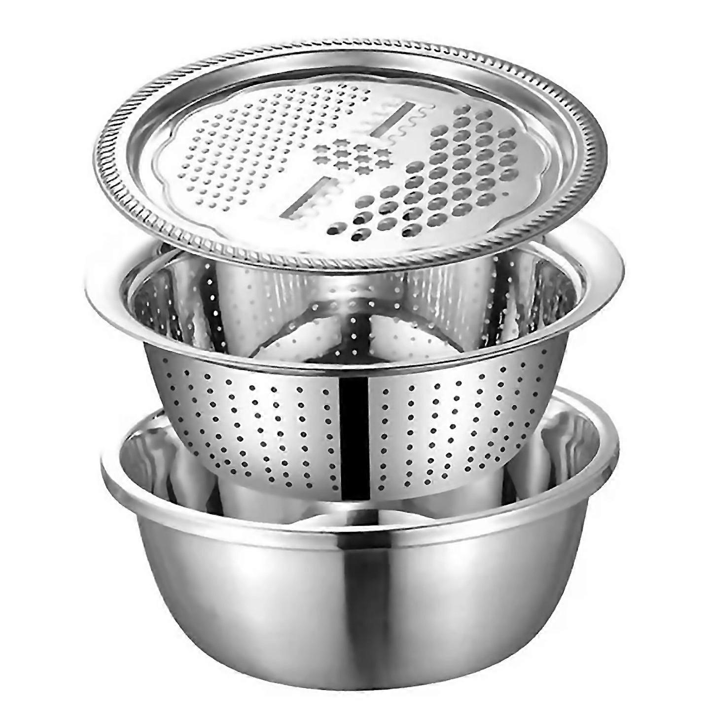 For Multifunctional Kitchen Grater Set With Stainless Steel Drain Basin