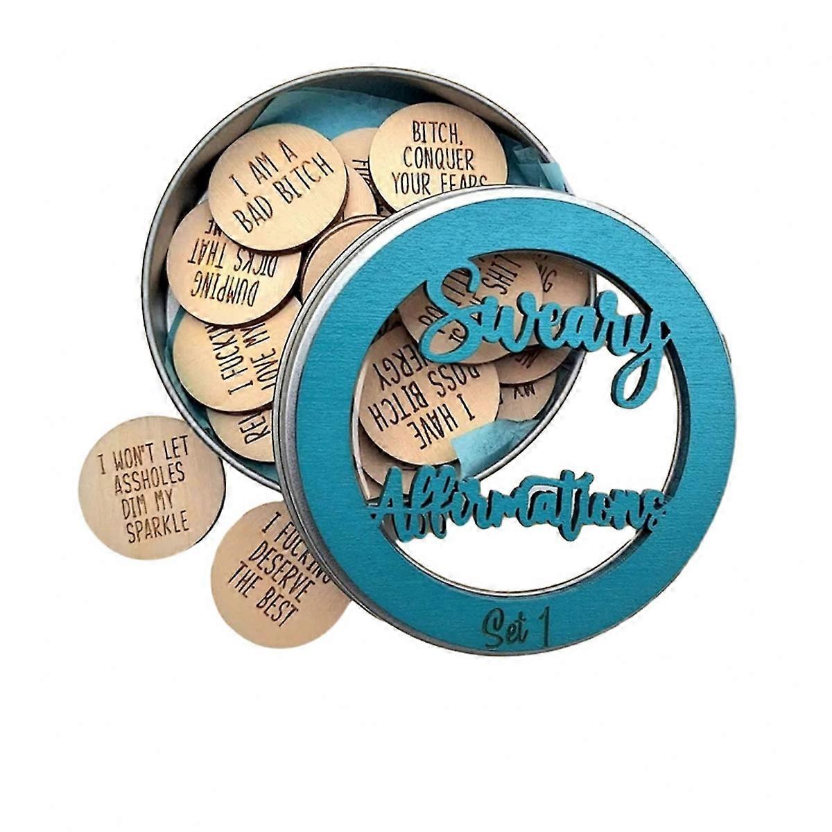 Mini Sweary Text Discs Lightweight Portable Discs Artwares for Encouragement