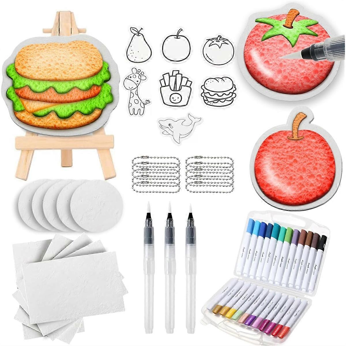 Magic Puffy Paint,Foam Texture Painting Kit,Magic 3D Foam Texture Painting Kit, DIY Bubble Drawing P