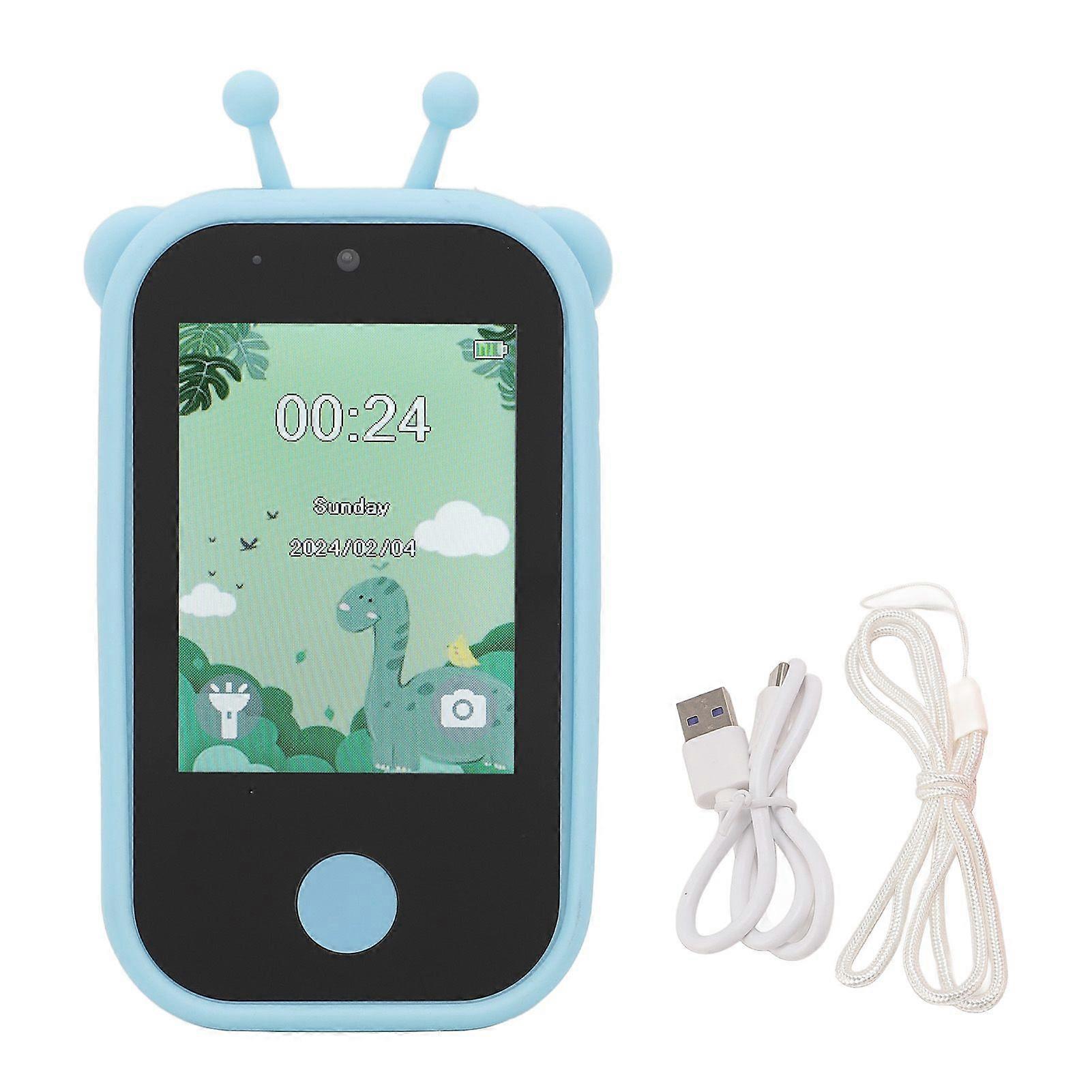1080P 48MP Digital Camera 2.8in IPS Touch Screen MP3 Music Player Children Phone with Selfie Camera Blue