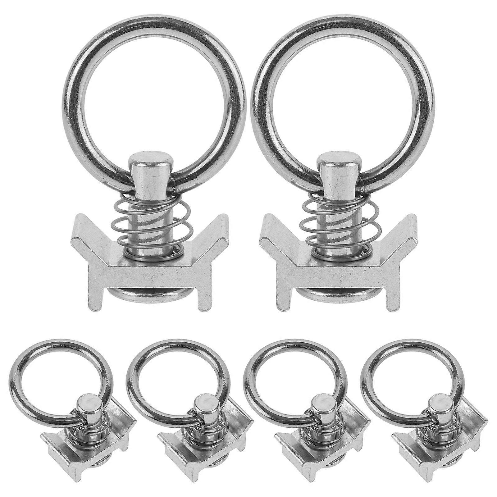 6Pcs Suspension Ring Speaker Single Fitting with O-Ring Silver Material