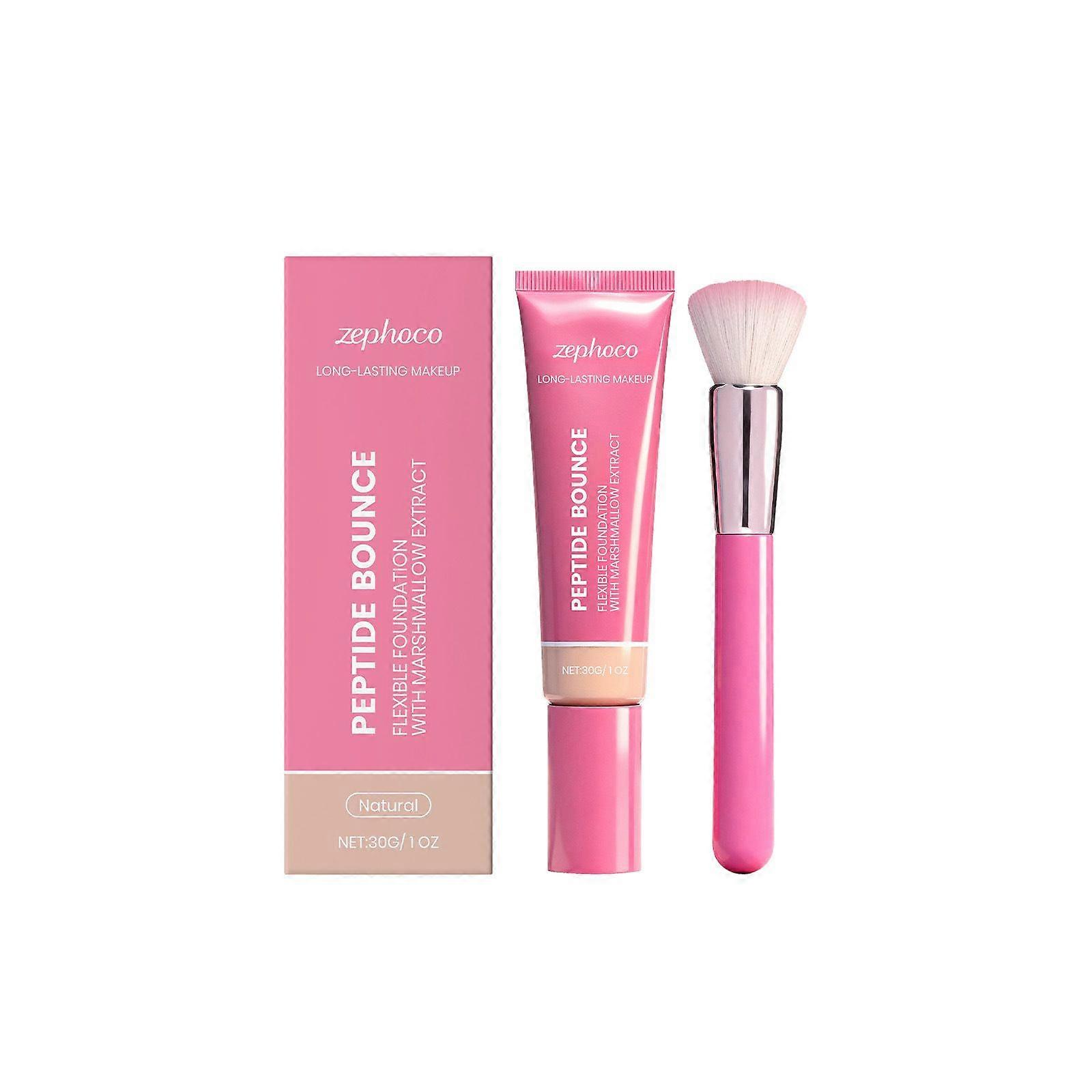 Peptide Bounce Foundation, Enhance Foundation Natural Glow, Professional Coverage for a Flawless Look, Lightweight Liquid Foundation