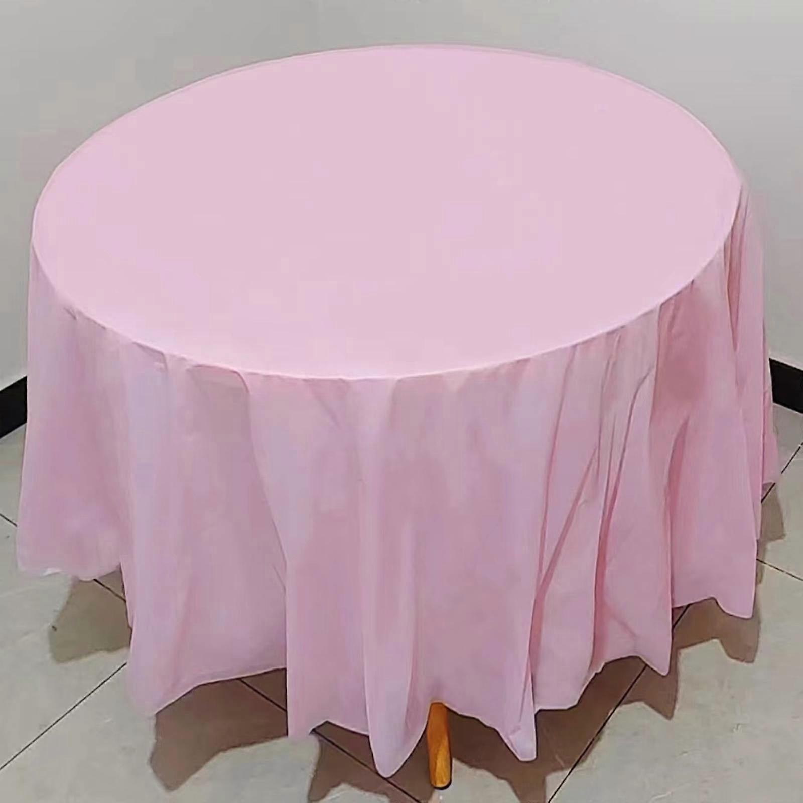 1 Pack 84" Circular Polyester Tablecloth, 9 Colors, Stain & Wrinkle Resistant, Washable - Red 2A