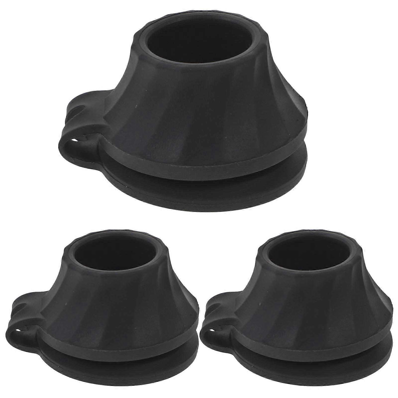 Jar Lid Dispenser For Shampoo Bottles 15 Pcs Leak-Proof Bottle Sealing Accessories Designed For Bathroom And Kitchen Black Color Compact Design