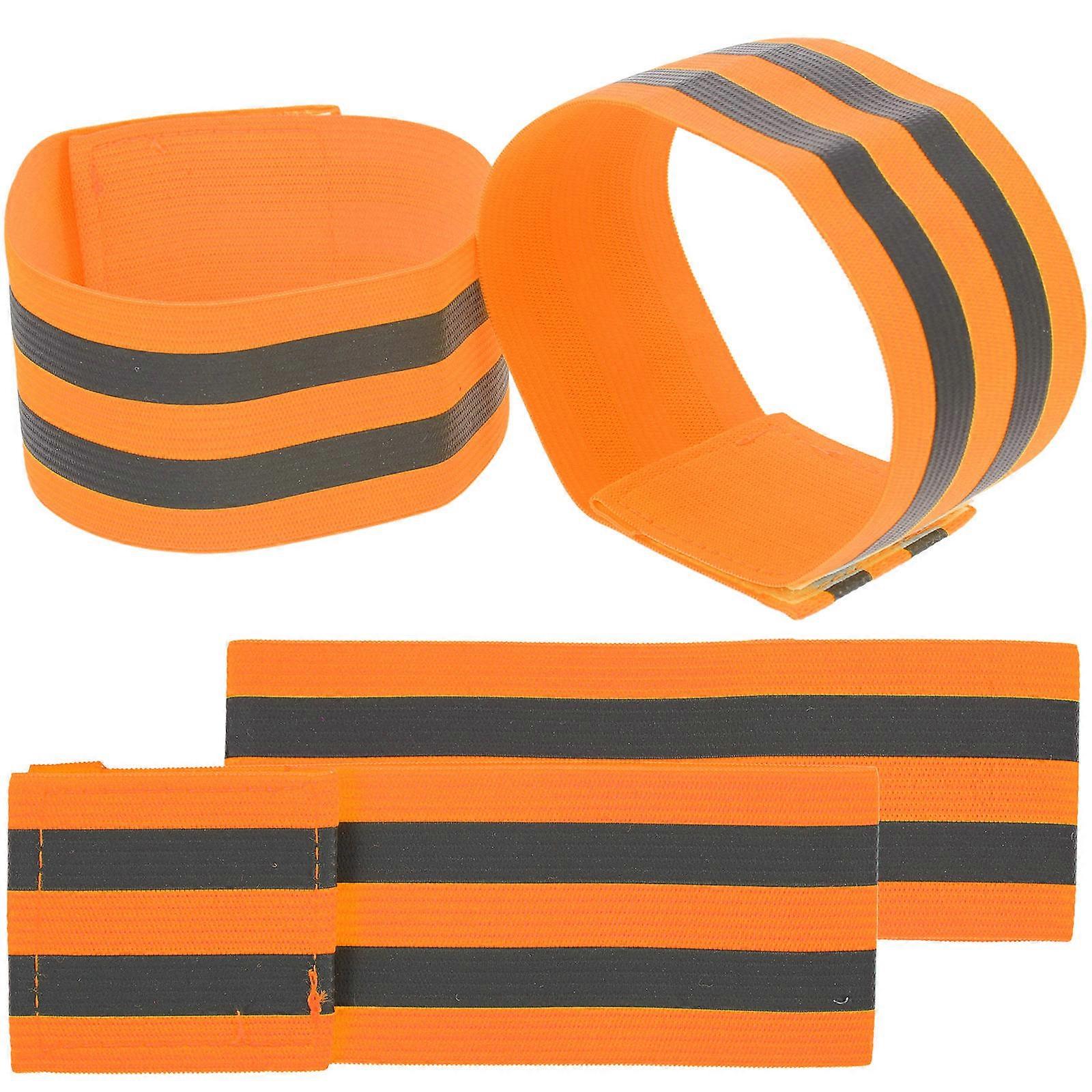 High Visibility Armbands Practical Reflective Wristbands for Outdoor Use 16Pcs