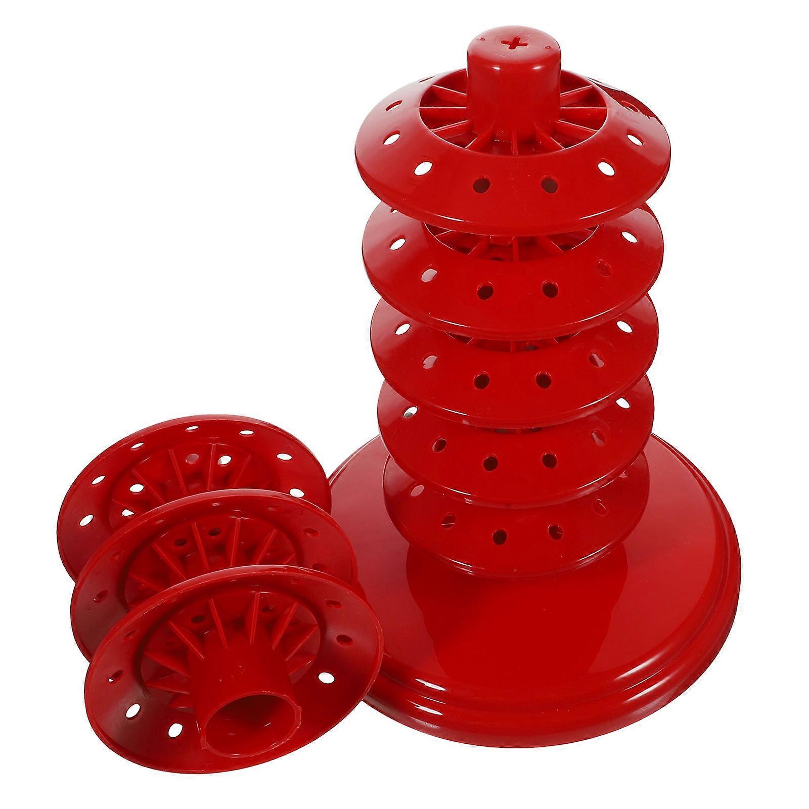 2Pcs Red Lollipop Holder Multi-tier Display Rack Ideal For Store Display Home Party And General Use
