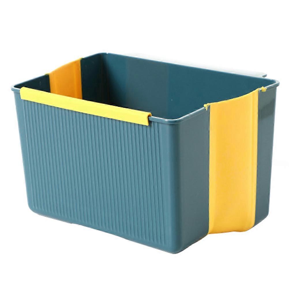 Plastic Garbage Can Hanging Waste Basket for Storage 3Pcs Blue Containers