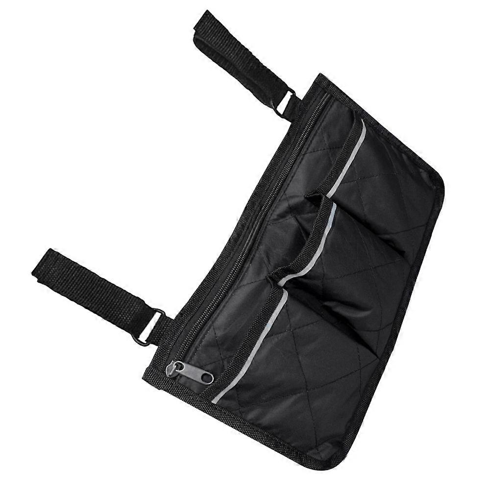 Wheelchair Side Bag Storage Pouch for Practical Use 2Pcs Black