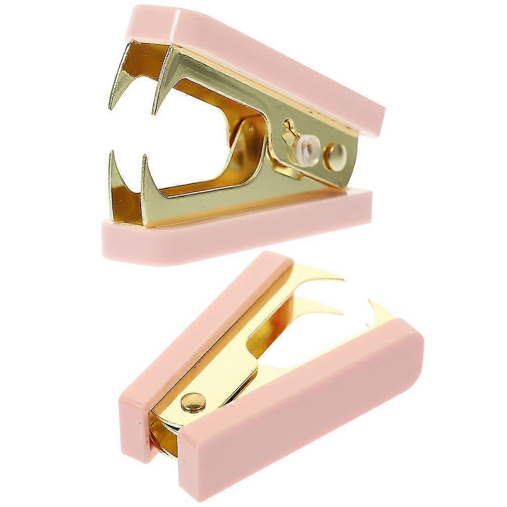 Staple Remover Portable Stapler Remover for Office Use 6Pcs Pink Set