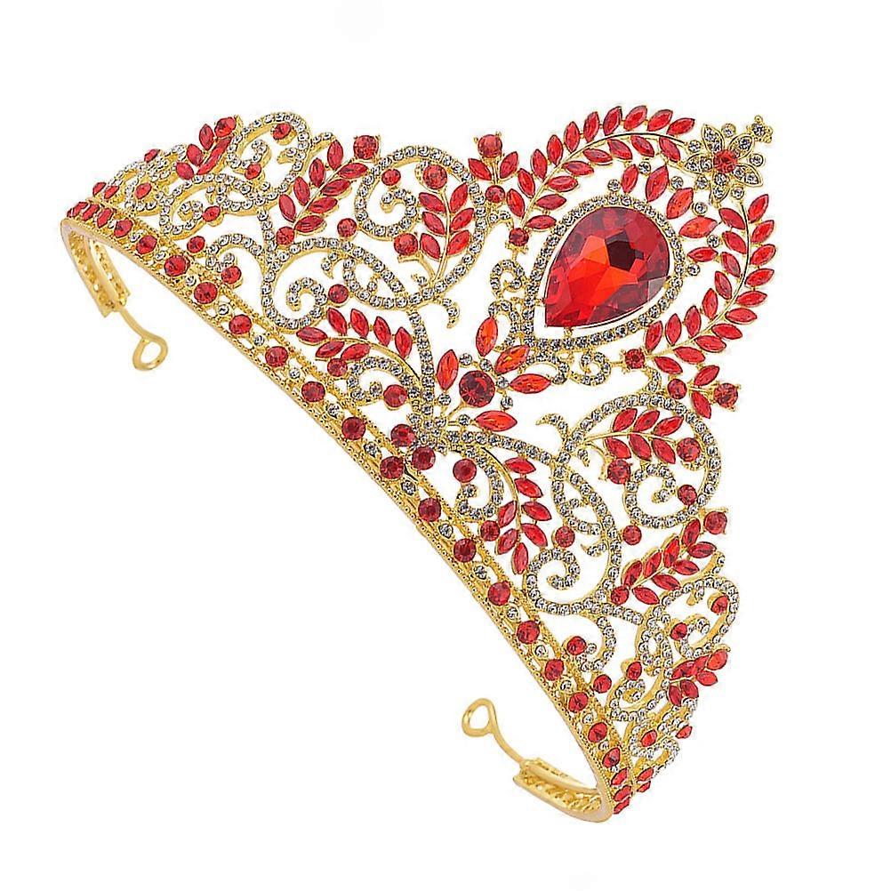 Luxurious Rhinestone Crown For Brides In Elegant Design 16 By 16 By 10.5 Centimeters 2 Pcs