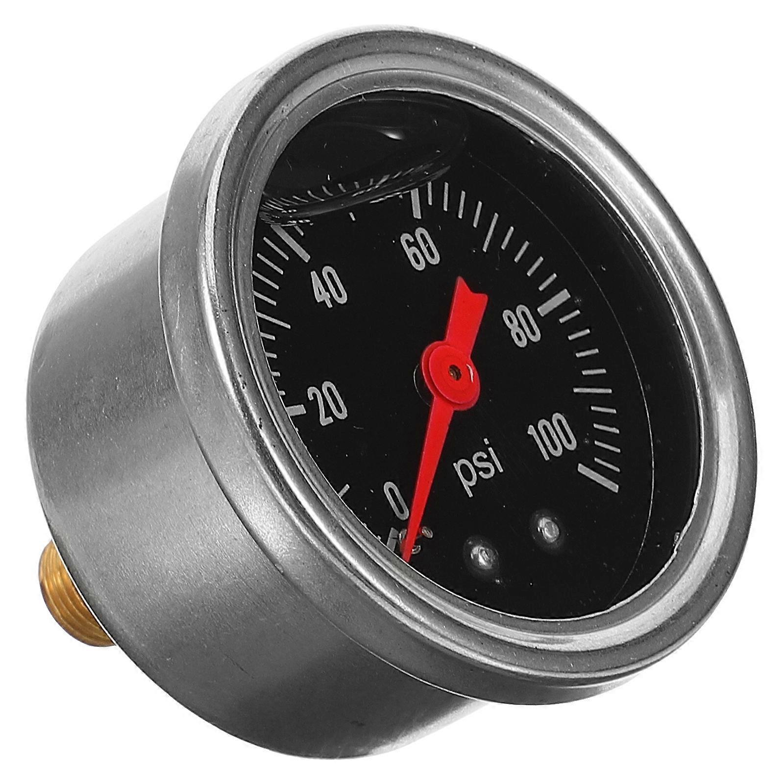 Pressure Gauges Fluid Pressure Gauge For Car Fuel System Black Color Round Shape 1Set
