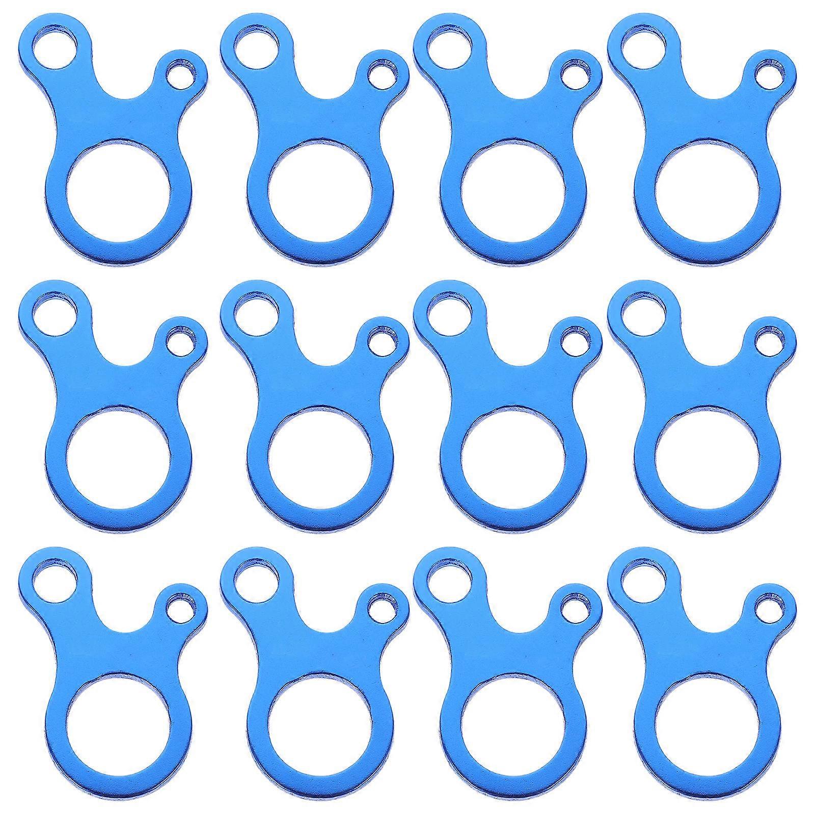 Wind Rope Buckle Adjusters For Camping And Backpacking Blue Size 4.9 X 2.7 Cm Lock Cord Function 24Pcs