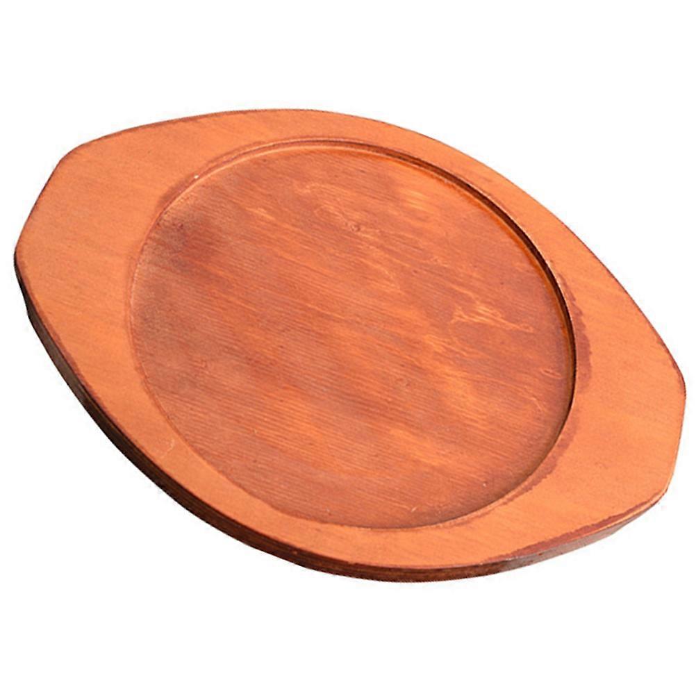 Practical Round Wooden Coaster Trays 12CM Inner Diameter Kitchen Use Table Mat 2Pcs