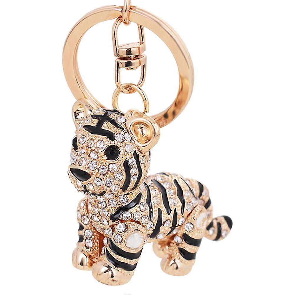 Car Key Hanging Ornament Small Tiger Key Ring for Decoration 2Pcs