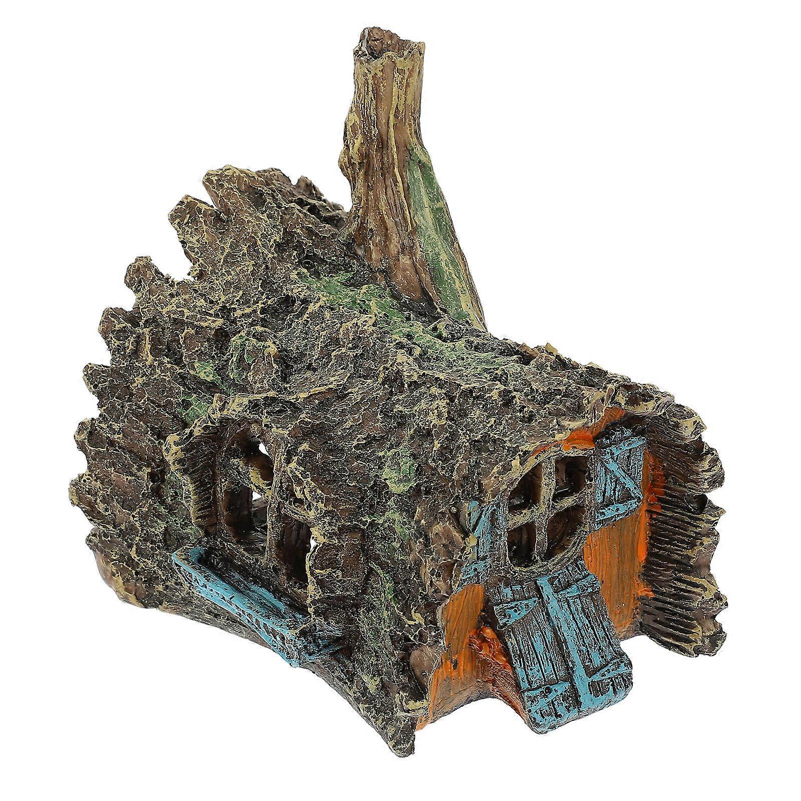 Aquarium Decorations for Fish Tank Hiding 2Pcs Set