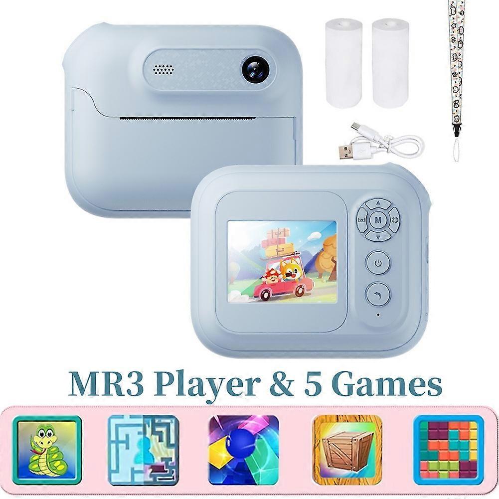 Instant Print Camera HD Digital Camera Support 17 Languages Instant Photo Printing Camera Mini Thermal Print Camera for Children