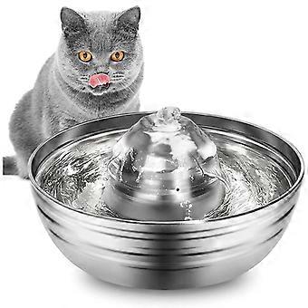 Vanddispenser;x27;Vanddispenser;x27;til kat og hund rustfrit stål 2L;x27;Stillad vanddispenser;x27;Automatisk vanddispenser til kæledyr med filter