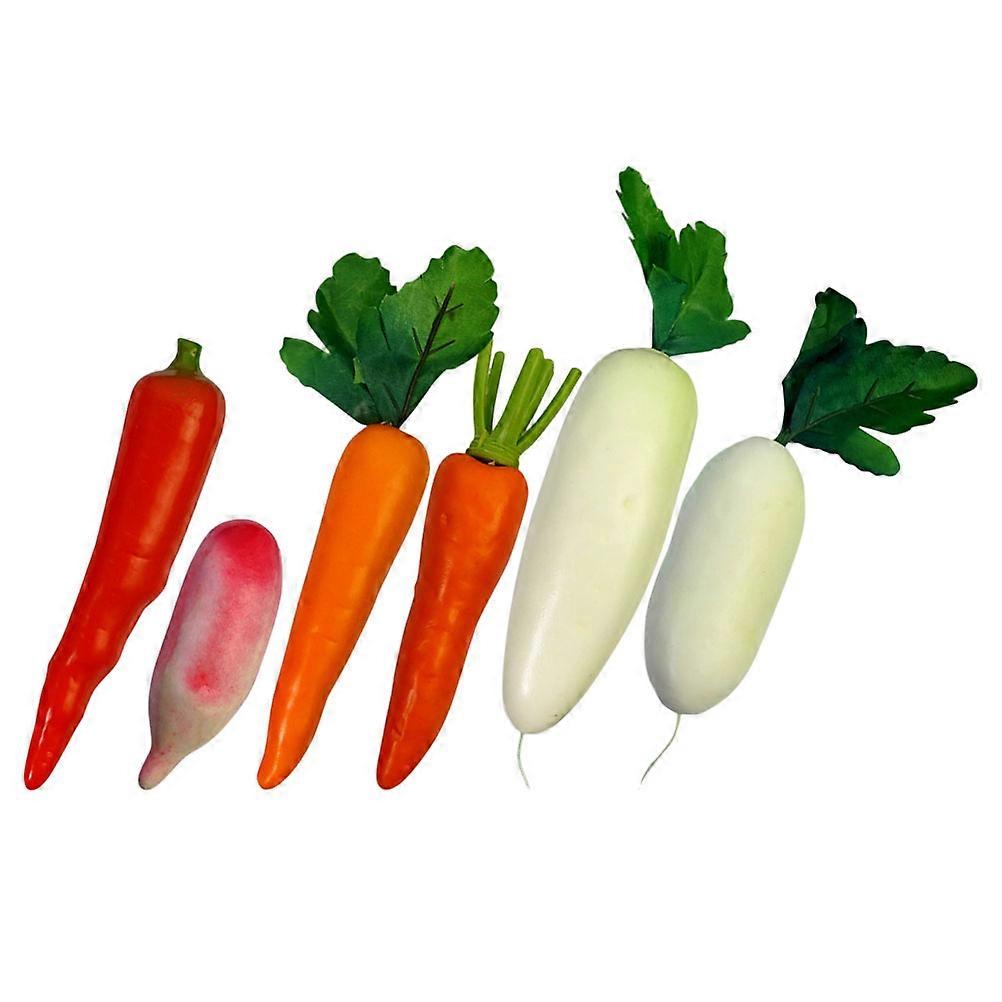Artificial Vegetable Carrot Decorations for Photography Props 12Pcs Set