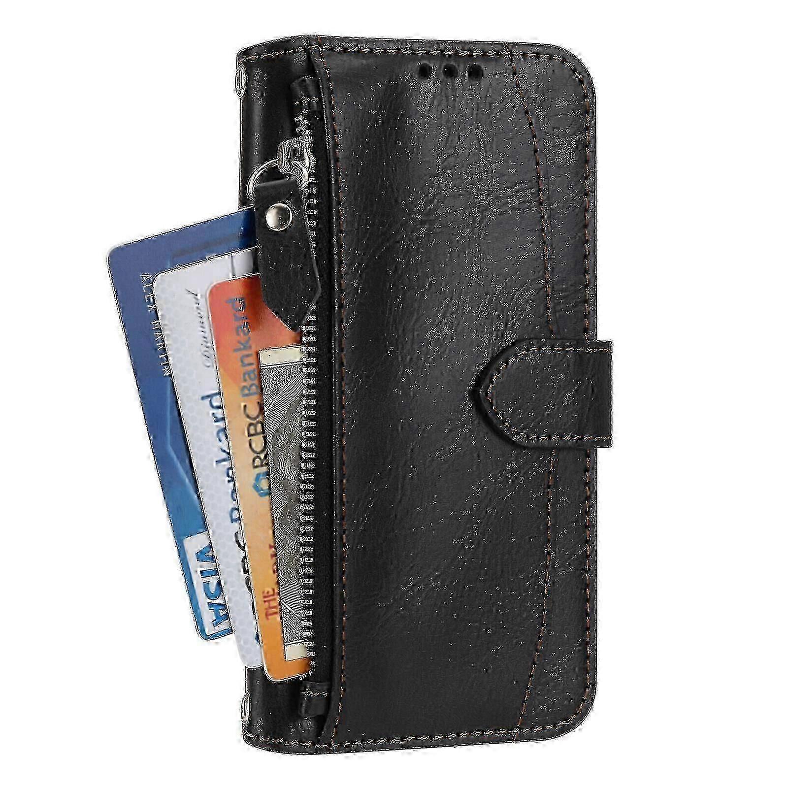 حالة لسامسونج غالاكسي A32 4G بو الجلود سستة بطاقة حامل غطاء محفظة المغناطيسي إغلاق متوافق مع سامسونج غالاكسي A32 4G القضية