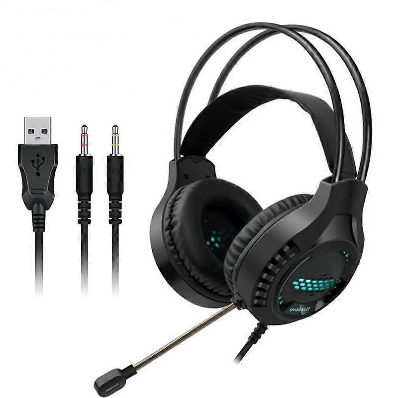 Headset Game Headphones 3.5mm Double Plug 3.5mm Double Plug Black
