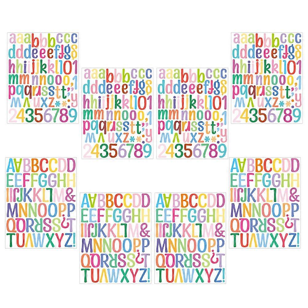 Alphabet Decals For Scrapbook Numbers 16 Sheets Stickers Ideal For Storage Box Organization Decoration