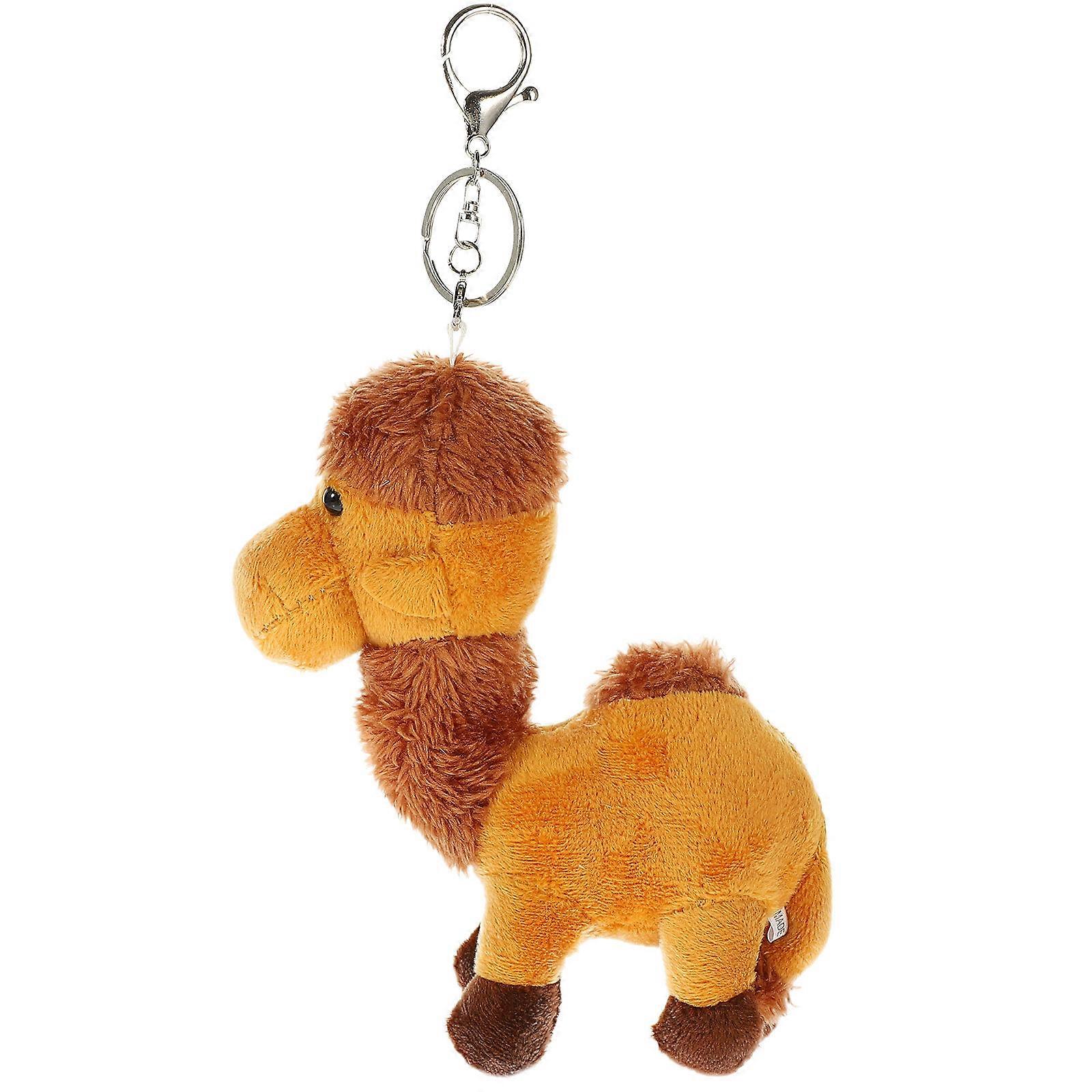 Stuffed Camel Keychain Plush Animal Hanging Charm Multi Color 16X13X4.5CM Key Holder Decorative Pendant 1Pack