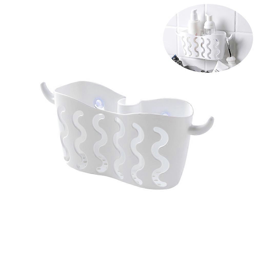 Plastic Drain Rack Kitchen Storage Basket for Hanging 2Pcs White