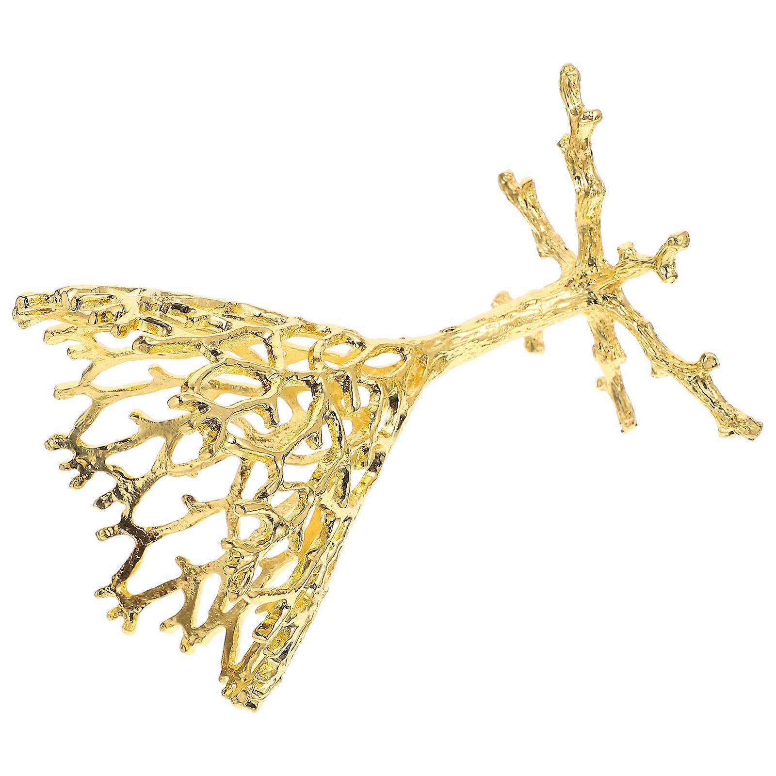 Crystal Ball Stand Hollow Alloy Base for Display 3Pcs Golden Set