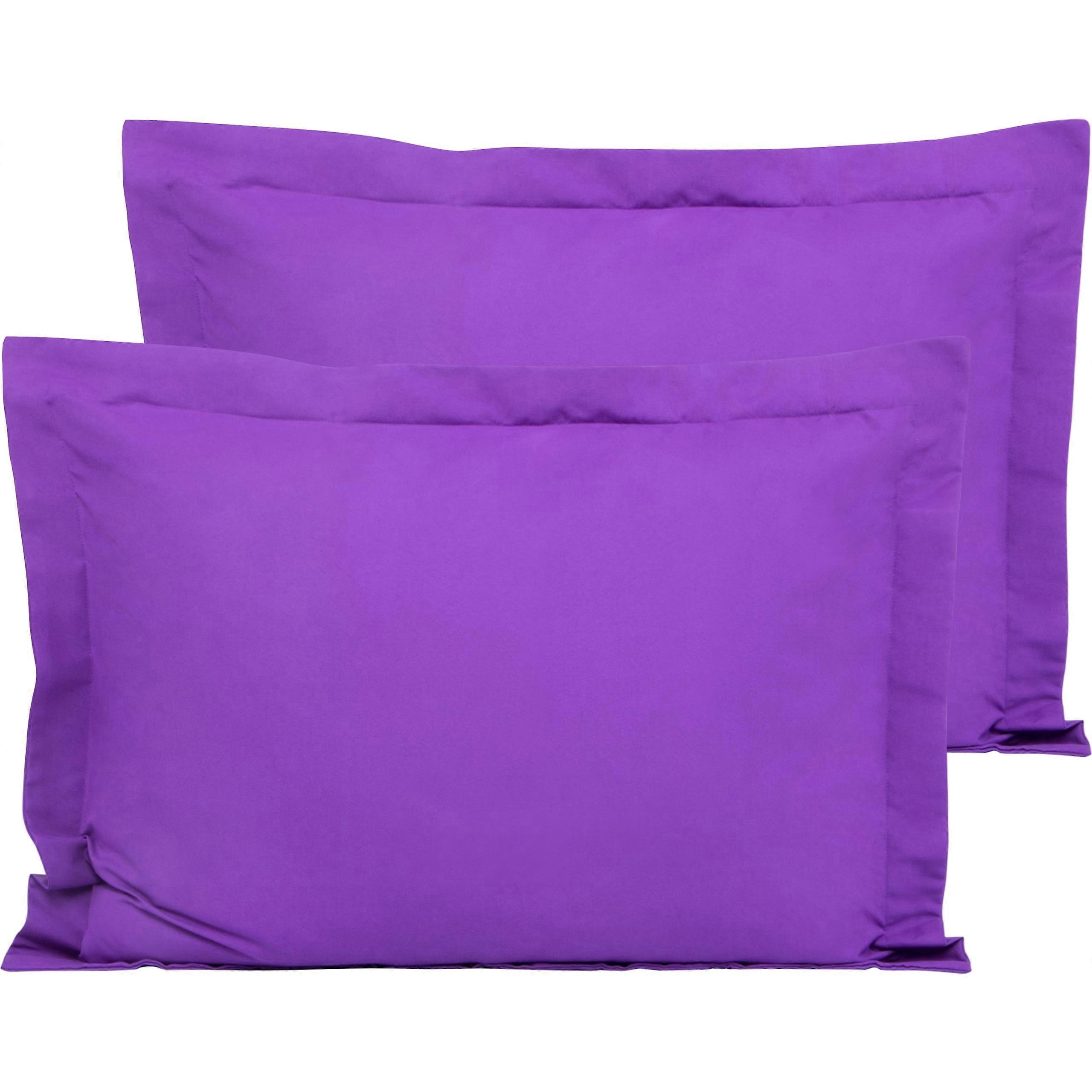 Flxxie Ultra Soft Microfiber Pillow Shams Set of 2, King 20" x 36", Purple