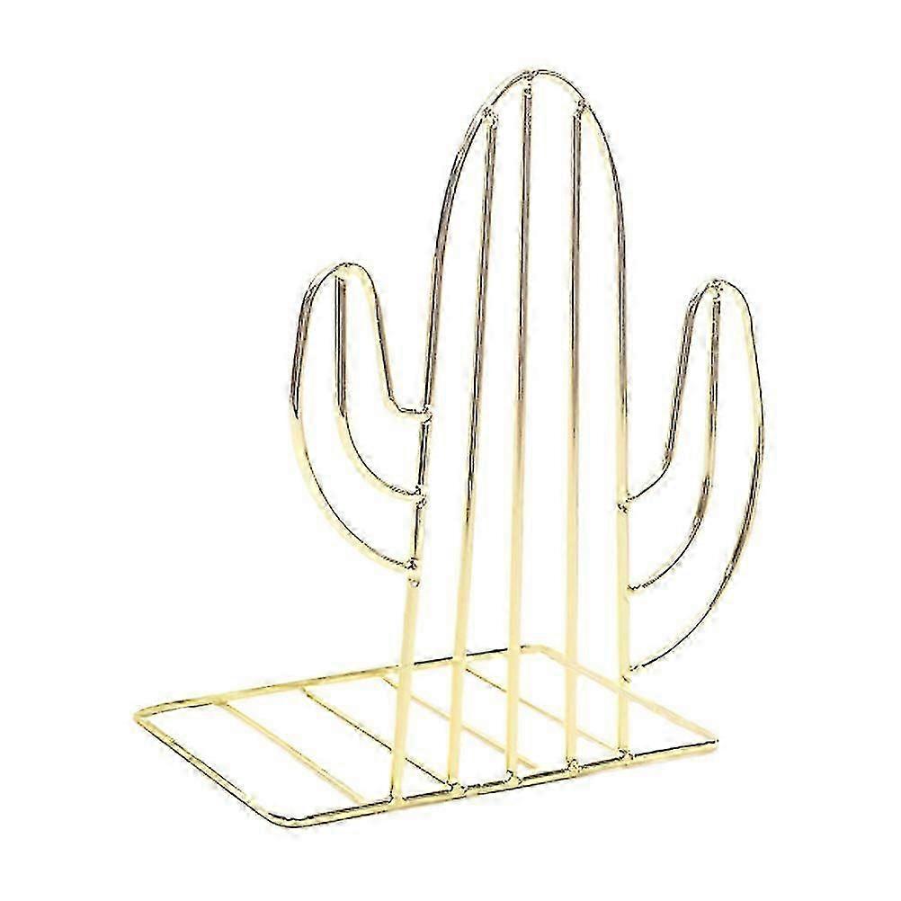 1 Pair Cactus Design Bookend Simple Bookend Book Stopper Book Stand for Home