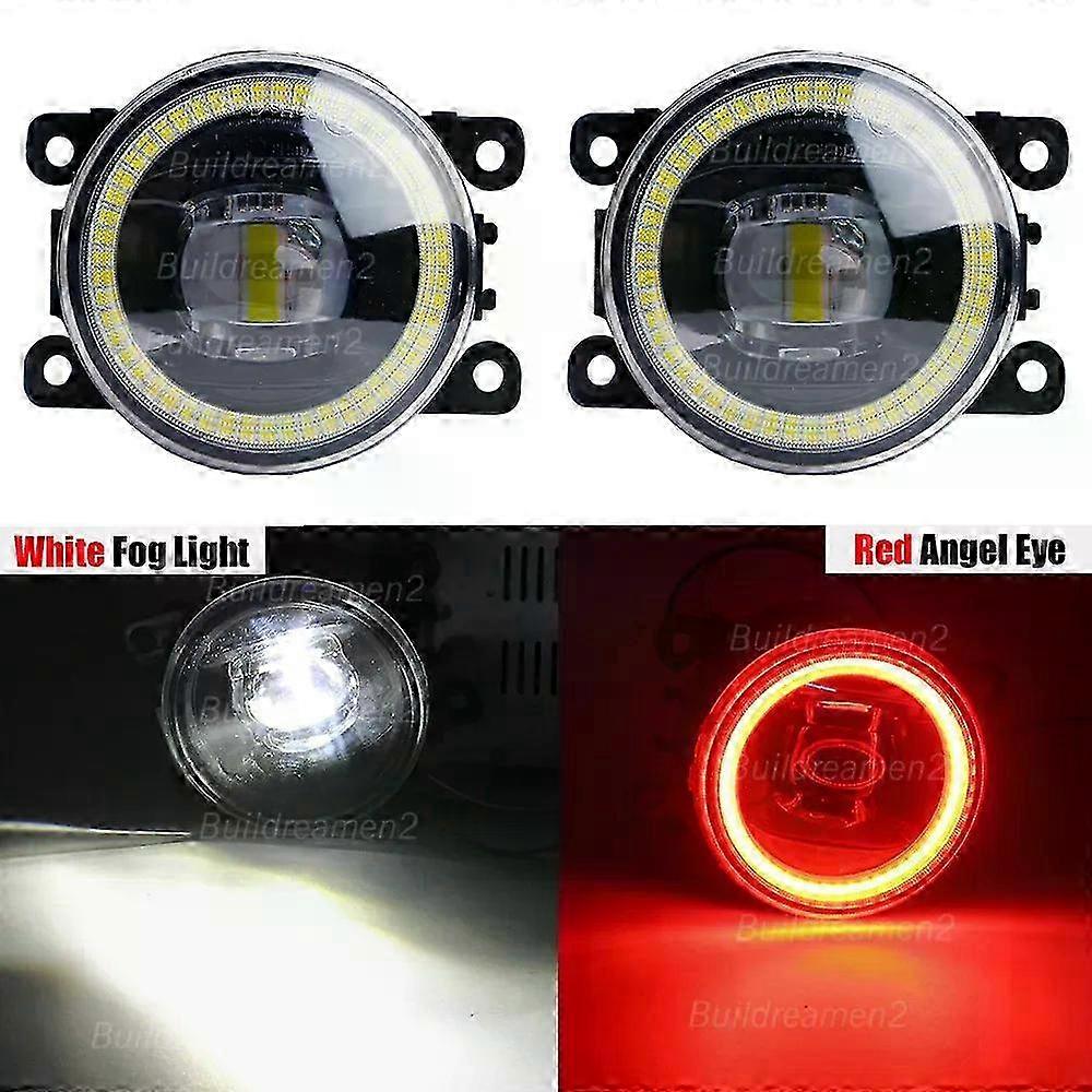 Applies to2 X 30W 6000LM Truck LED Fog Light with Angel Eye DRL Daytime Running Lamp H11 For Renault Maxity 2007-2019 25-26