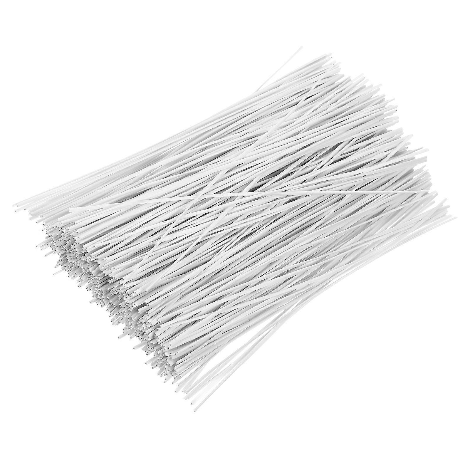 White Ties Plastic Coated Iron Wire for Tying 2500Pcs Cable Wrap Organizer