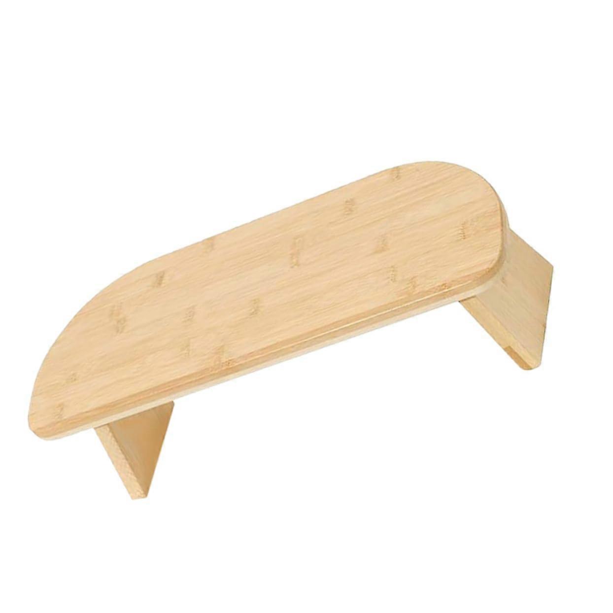 Bamboo Meditation Bench Lightweight NonSlip Yoga Bench With Side Handle For Home Temples And Bedrooms Compact Design