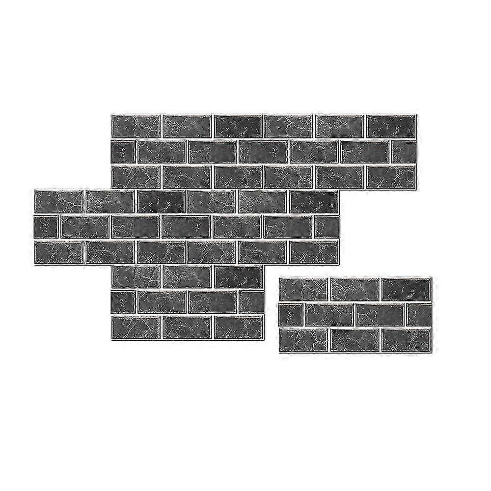 6 Sheets of 3D Self-Adhesive Tile Stickers,30x15 cm miao7