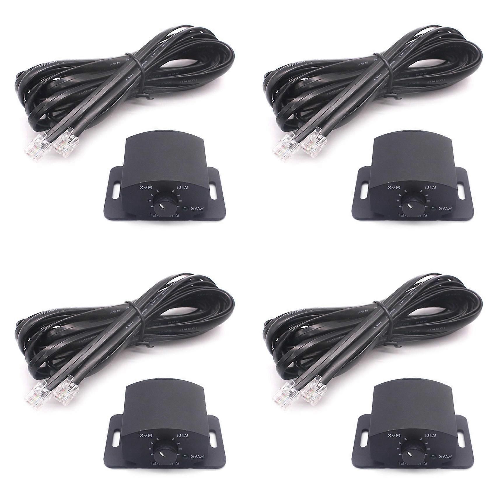 4X Amplifier Replacement Bass Knob Control Remote 6Pin Subwoofer Remote Volumes Adjustment Control Knob for Speakers