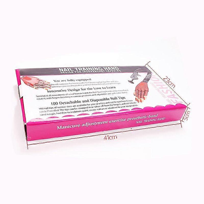 Nail Art Adjustable Training & Practice Gel Tips Model Hand - Orange