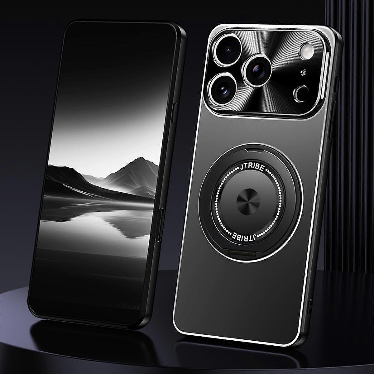 Rotating Holder Frosted Metal Phone Case