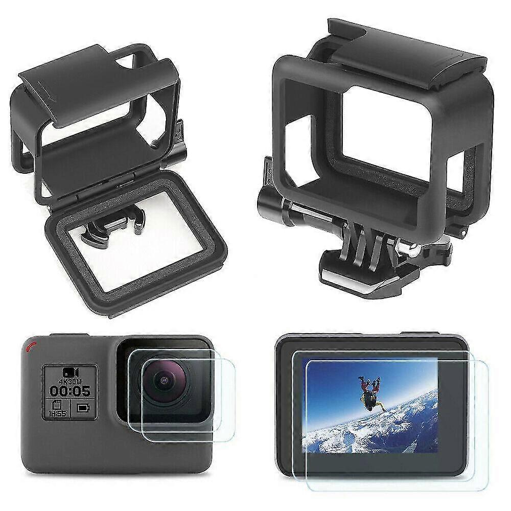 For Gopro Hero 7/6/5  Plastic Frame Mount Housing Protective Shell Case Cover