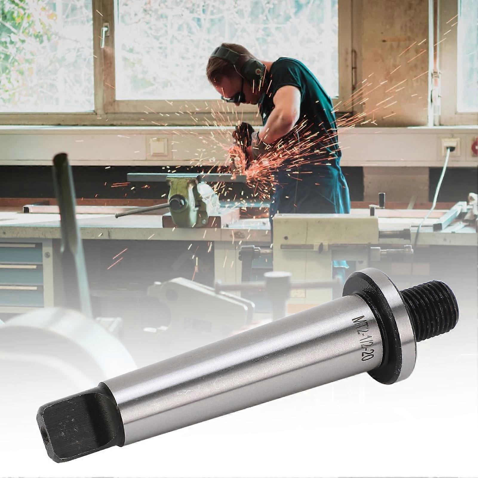 MT2 Shank to 1/2in‑20 Manganese Steel Threaded Drill Chuck Arbor for Tapping Drilling Machines Lathe 