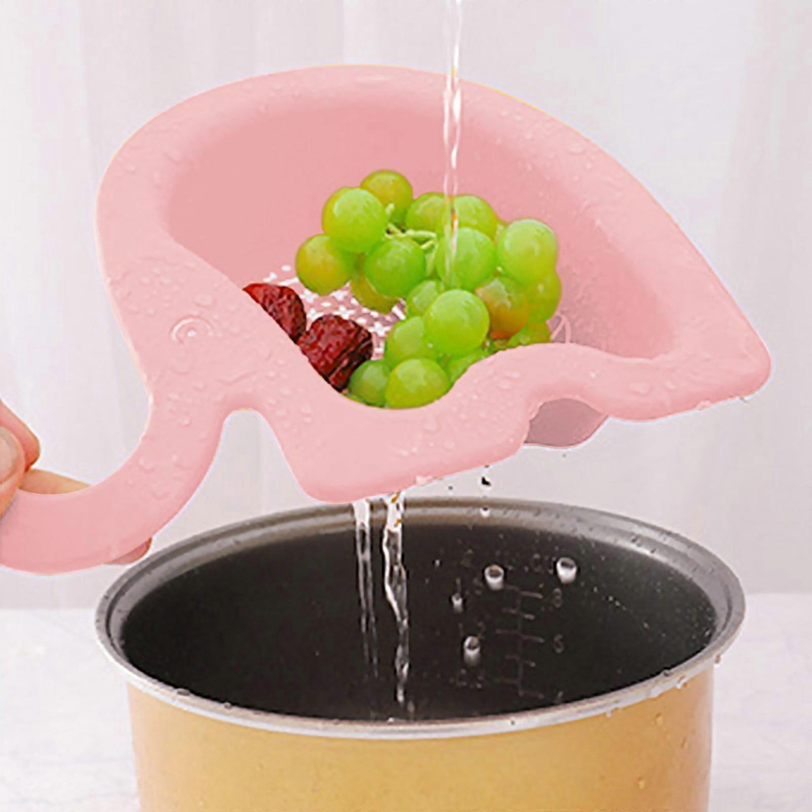 Elephant Drain Basket for Kitchen Sink, 1 Pack, Space-saving Hanging Draining Rack, Compatible with Corner Sinks, Fruit & Veggie Strainer