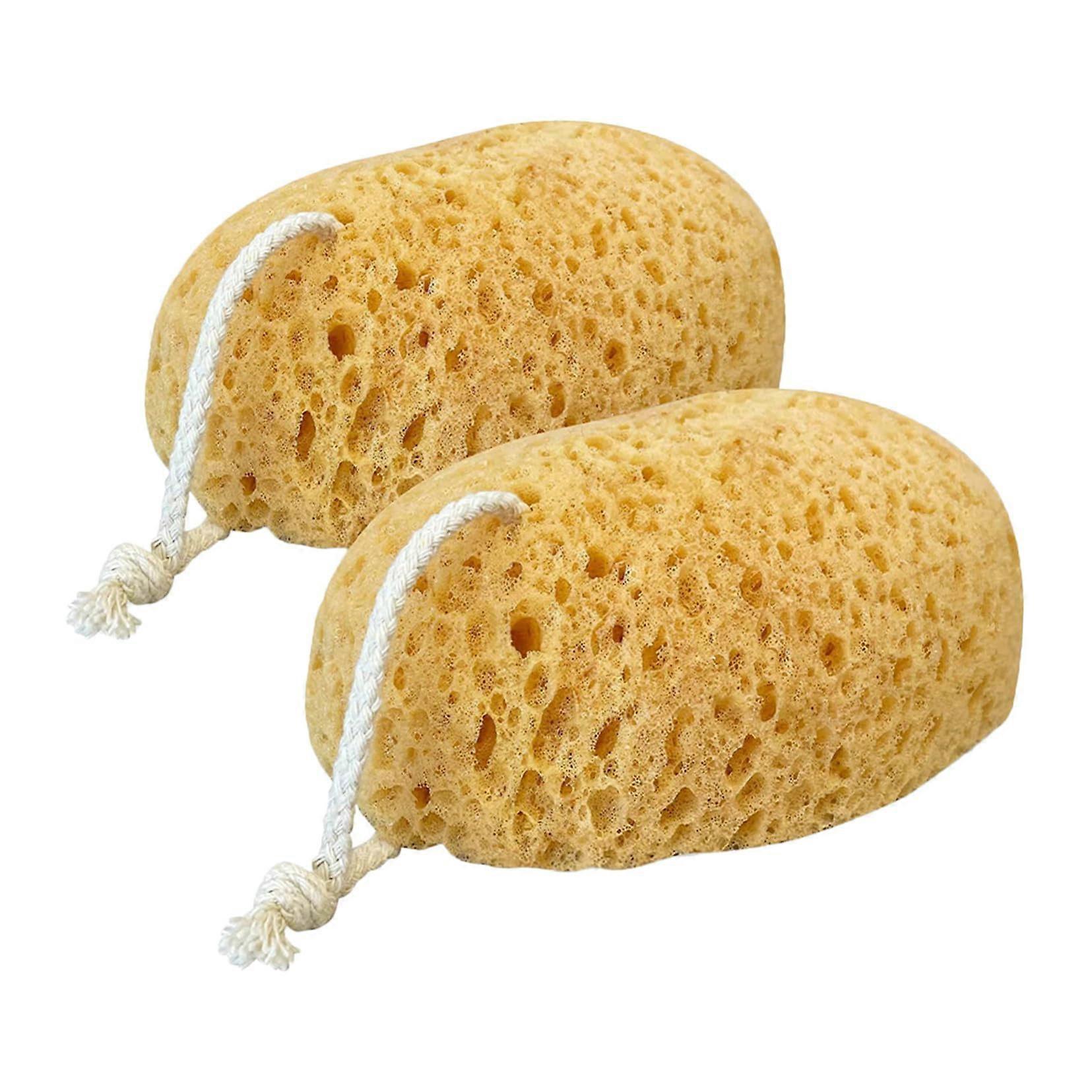 Exfoliating Body Scrubbing Sponge 2Pack For Shower Deep Cleaning Honeycomb Design Quick Dry Scrubber Unisex