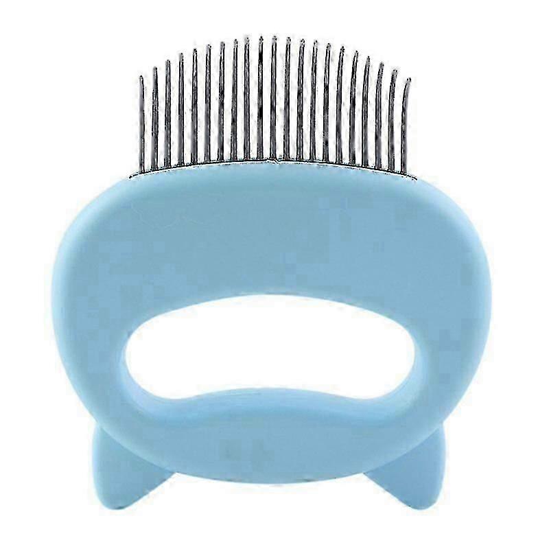 Cat Hair Removal Massaging Shell Comb-blue
