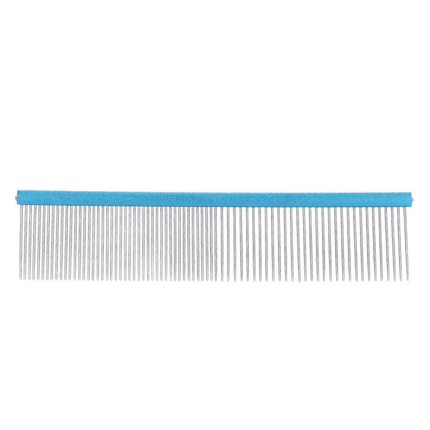 Pet Steel Comb 2 Different Densities Prevents Static Dog Grooming Comb with Rounded Ends for Long an