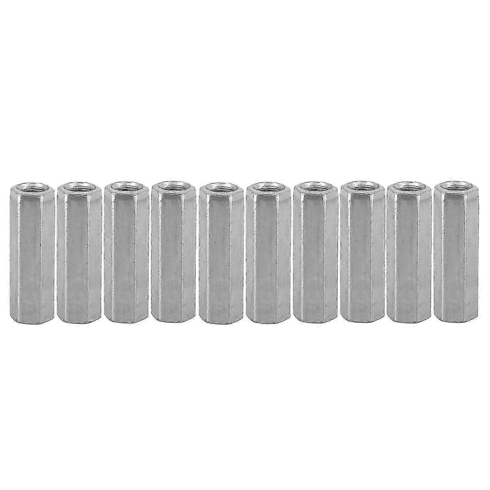 10pcs M8 Long Rod Nut Hex Hexagonal Sleeve Nut Standoff Threaded Fasteners (M8*40)