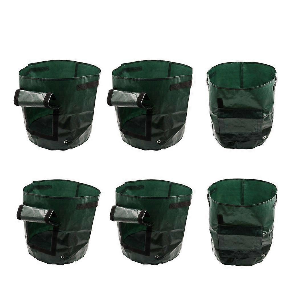 Set of 6 Garden Potato Planter Bags with Handles Flap for Garden