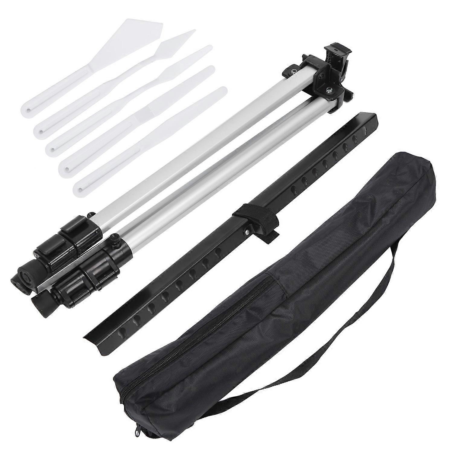 Adjustable Silver Metal Easel Plastic Scraper Combo Set Collapsible Art Drawing Board Rack