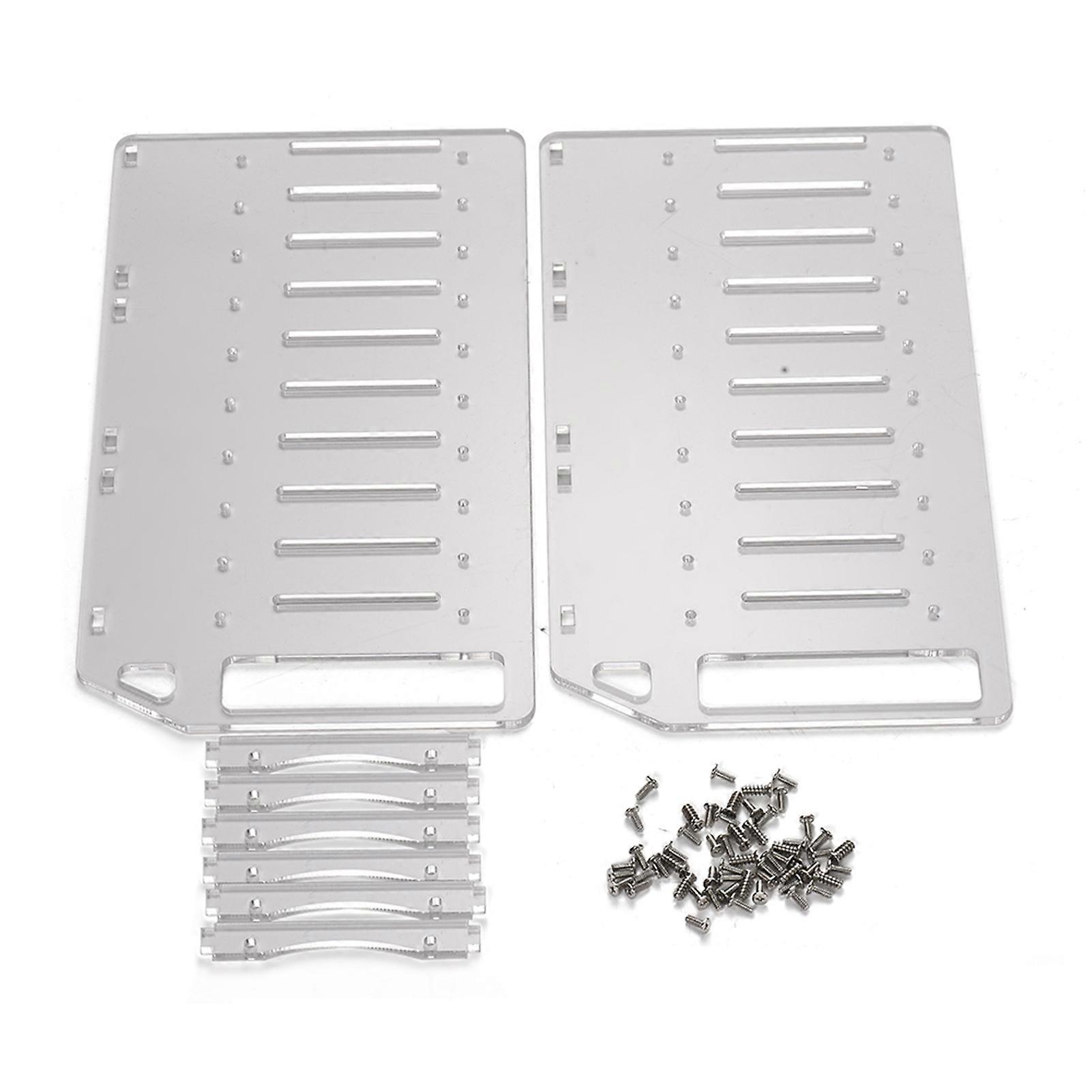 Hard Drive Rack Enclosure 4/6/8/10 Bay Acrylic Cooling Solution for 3.5" HDDs