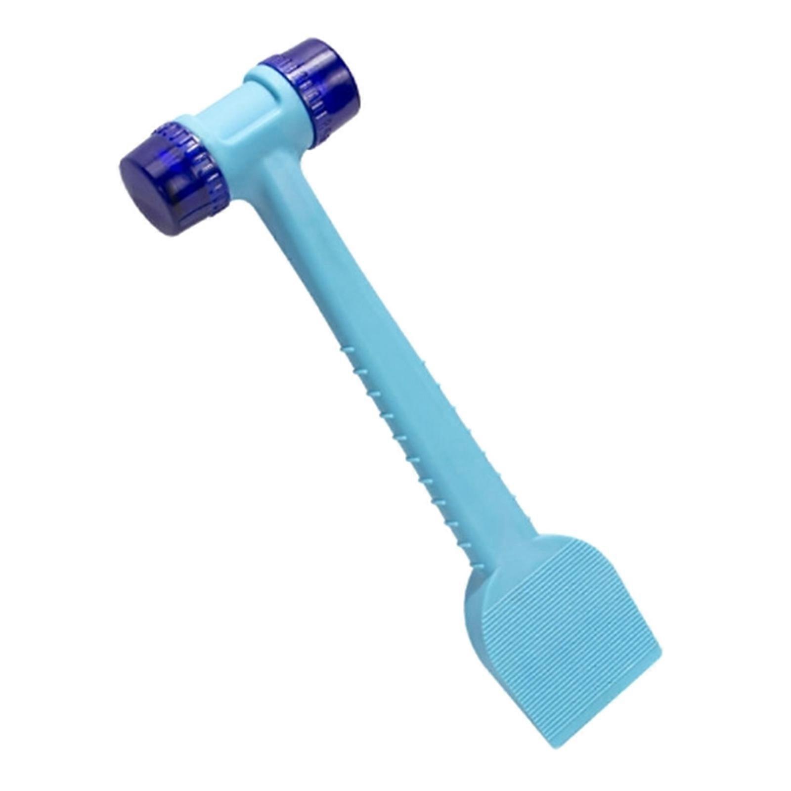 Double Face Tap Rubber Hammer Multifunctional Glazing Window Beads Hammer with Crowbars Rubber Mallets Hammer Hand Tool  Blue