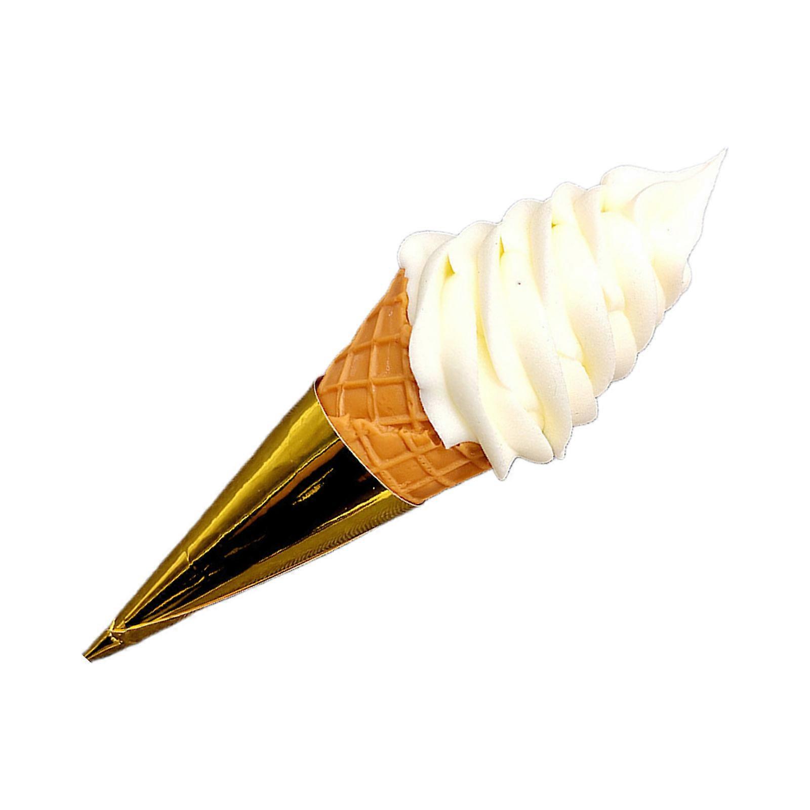 Artificial Ice Cream Model for Photography Props, Fake Ice Cream Model , Plastic Ice Cream Model for Shop Display  White