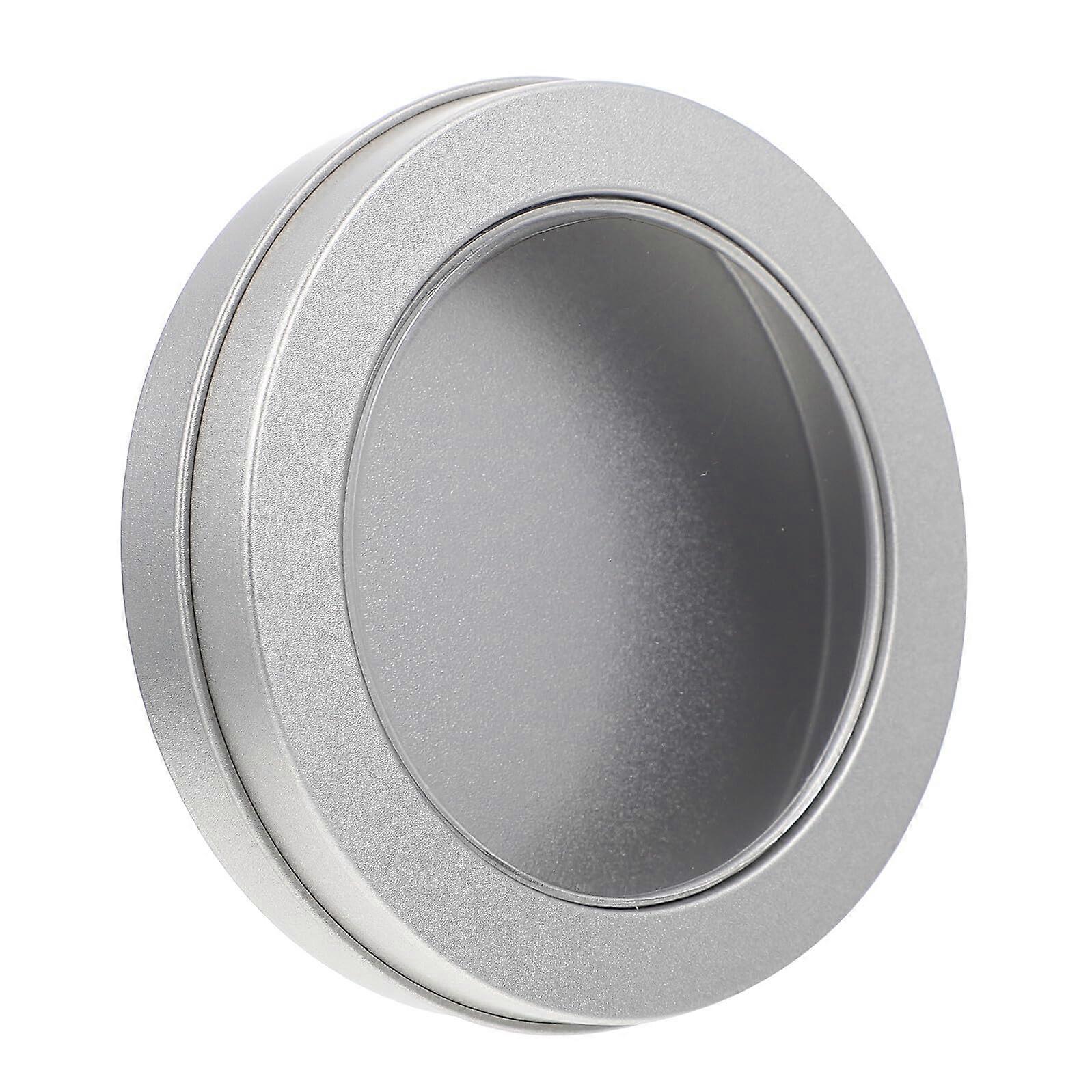 FoodGrade Tinplate Sundries Organizer Case With Transparent Window Lightweight Storage For Candy Keys And Small Items